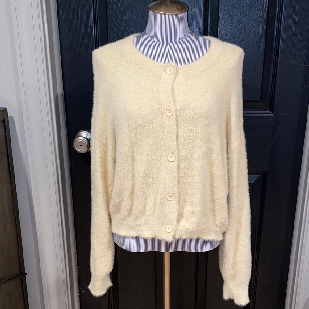 Two Levi Cardigans Black & Cream XXL